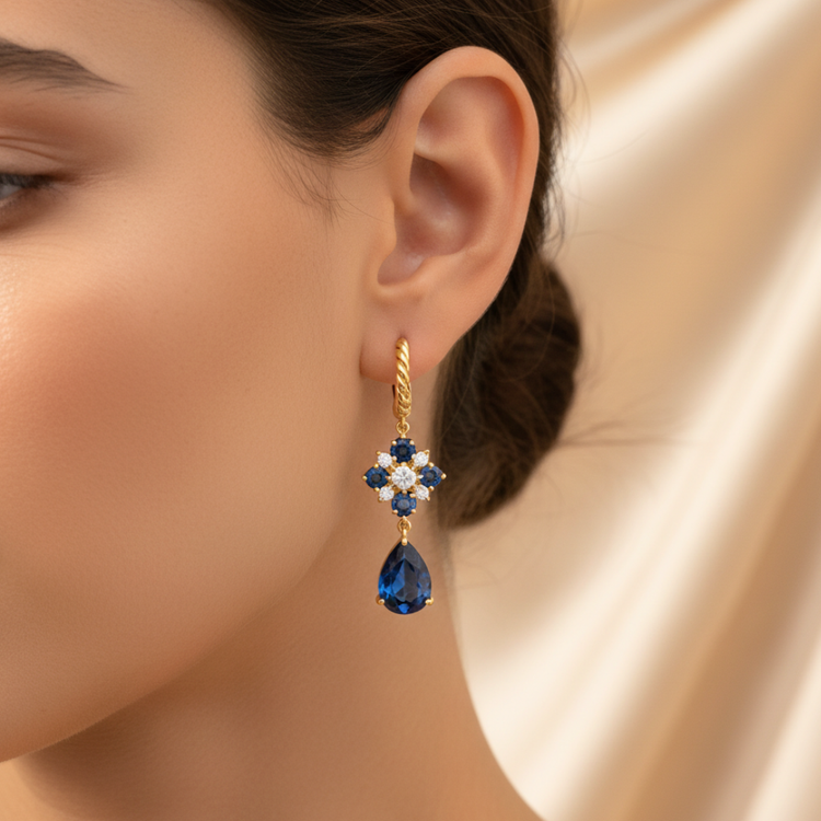 Bespoke Gold And Diamonds Drop Earrings