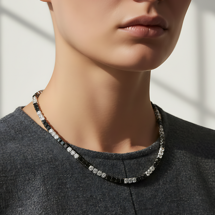 Handmade Unisex Tennis Diamond Necklace