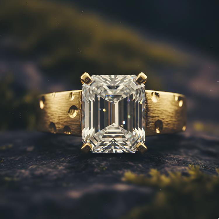 Gender Neutral Engagement Ring in Gold and Diamonds